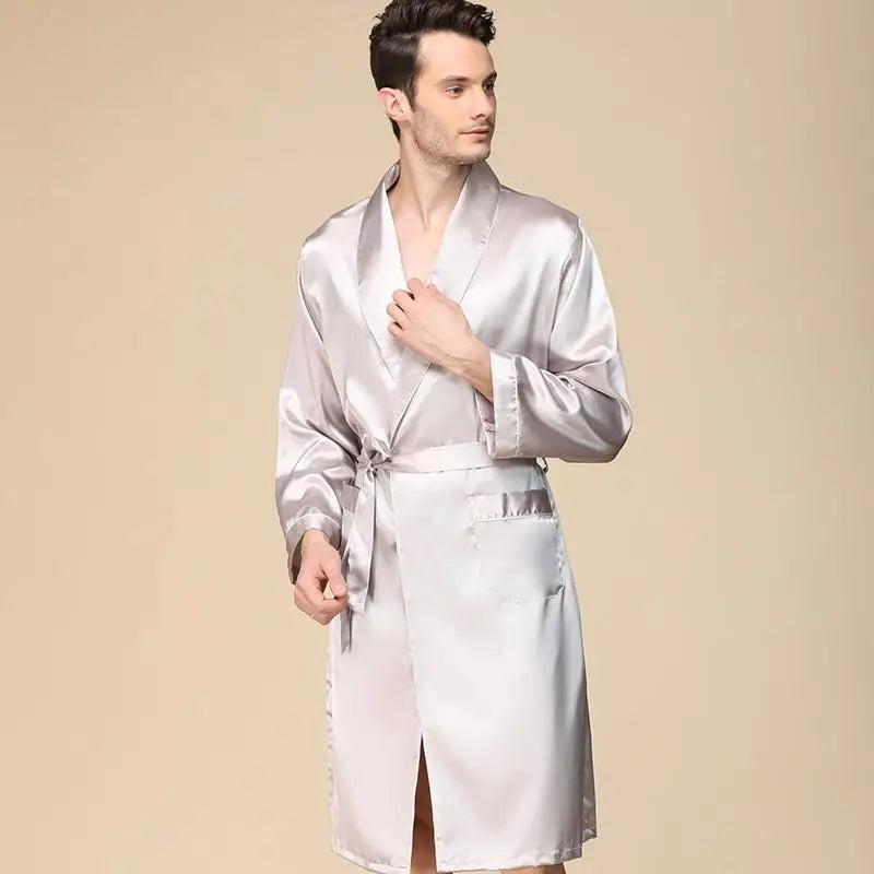 Peignoir Homme Satin Uni