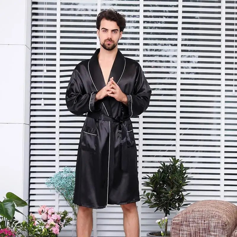 Peignoir Homme Satin Uni