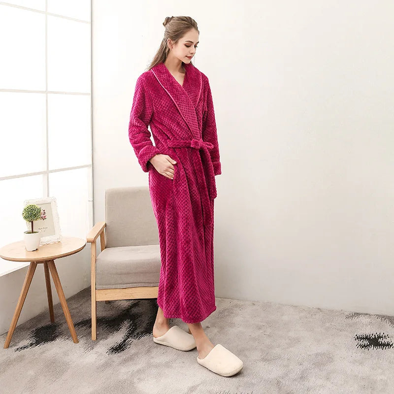 Peignoir Polaire Femme à Poches