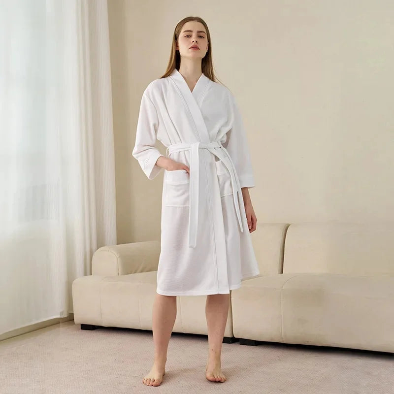 Peignoir de Bain Femme Uni Long