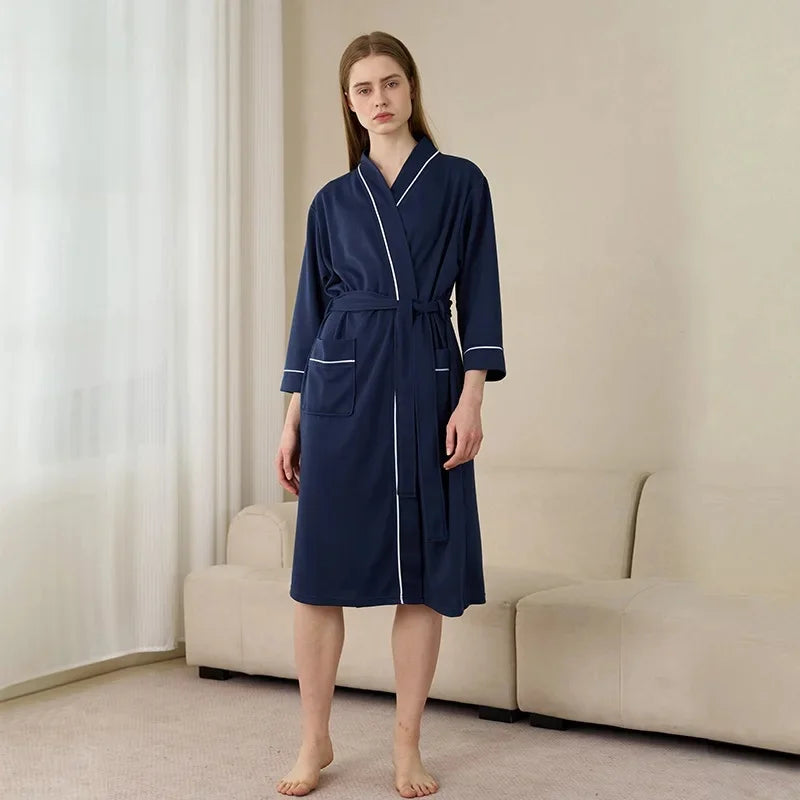 Peignoir de Bain Femme Uni Long