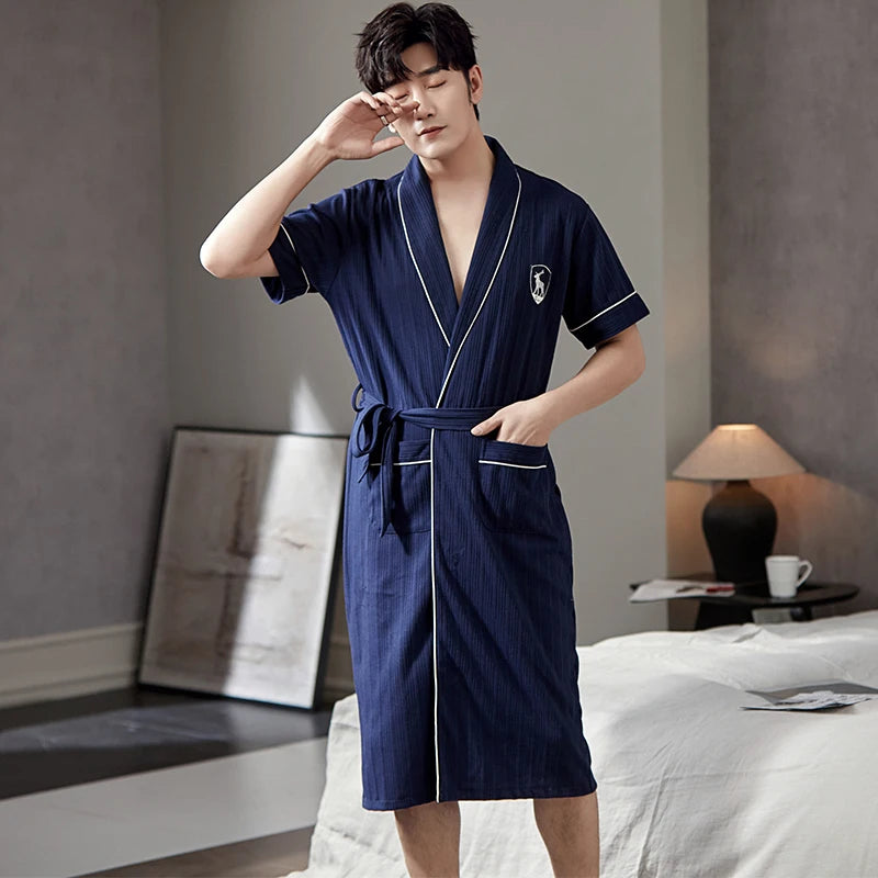 Peignoir Homme Court Uni
