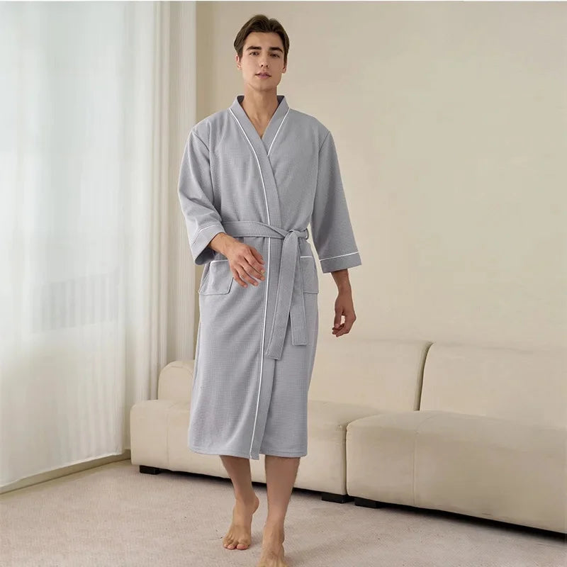 Peignoir de Bain Homme Uni Long