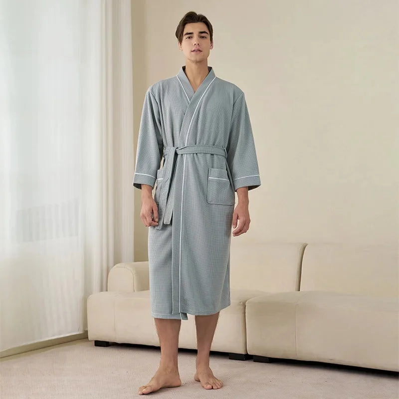 Peignoir de Bain Homme Uni Long