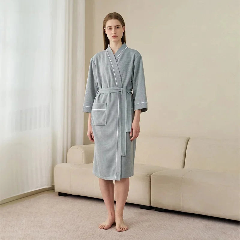 Peignoir de Bain Femme Uni Long