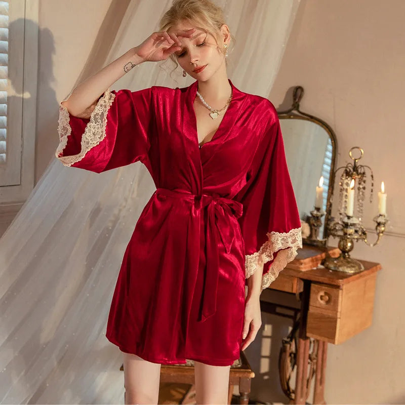 Peignoir Femme Velours Court