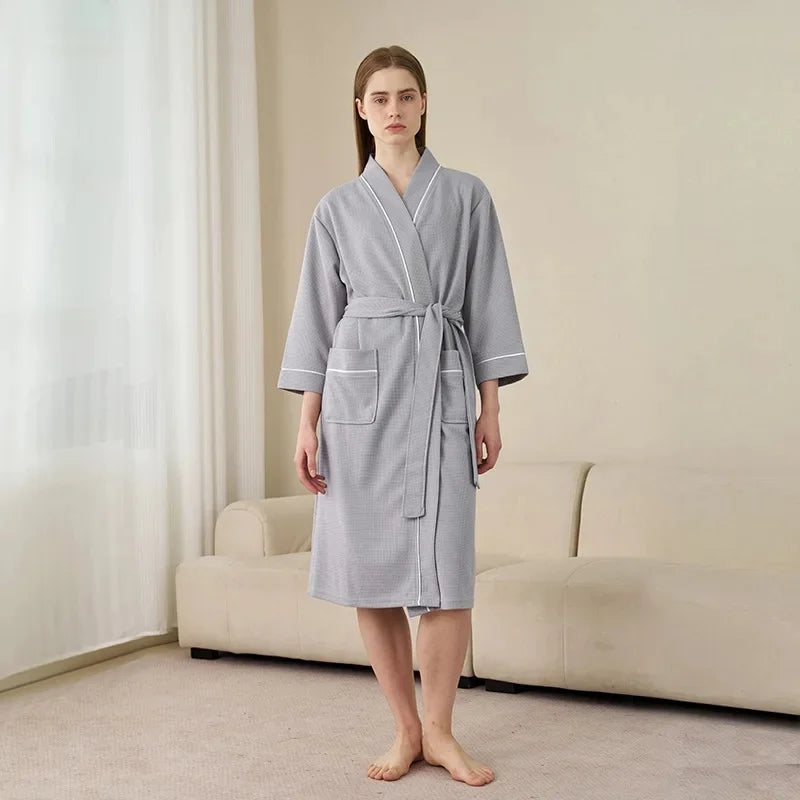 Peignoir de Bain Femme Uni Long