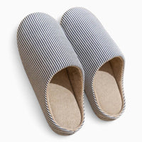 Le Prestige du Peignoir Chausson Pantoufle Polaire Doux à Rayures