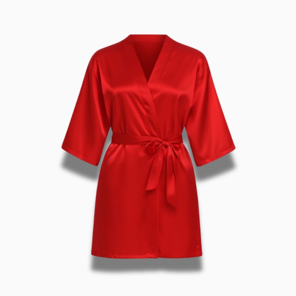 Le Prestige du Peignoir Peignoir Court Satin Femme