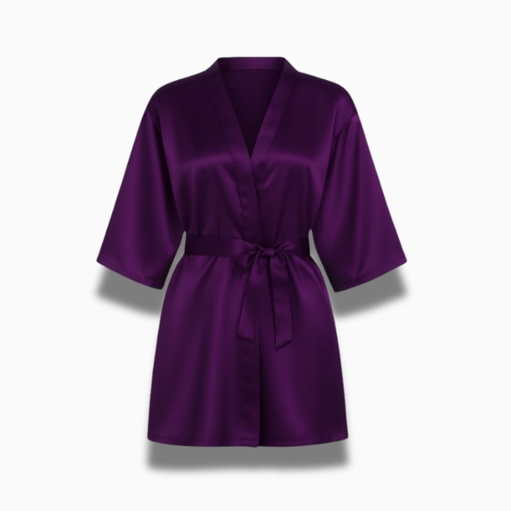 Le Prestige du Peignoir Peignoir Court Satin Femme