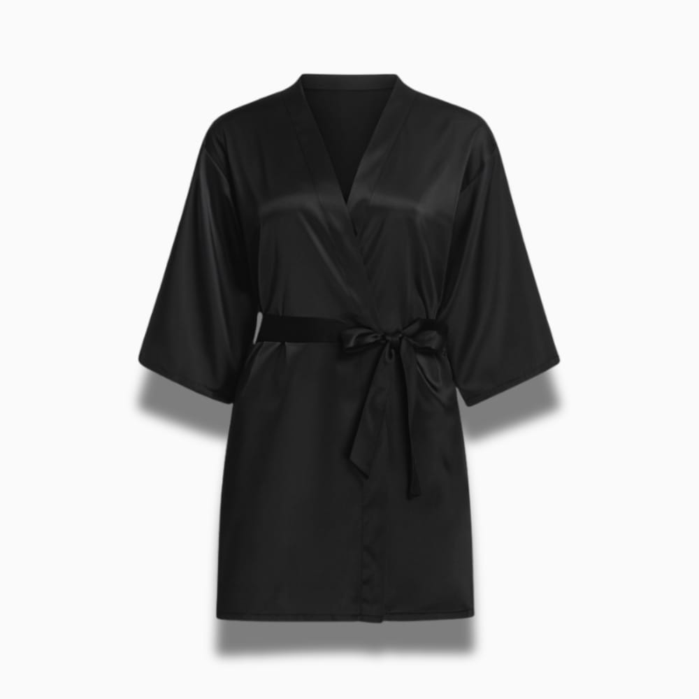 Le Prestige du Peignoir Peignoir Court Satin Femme
