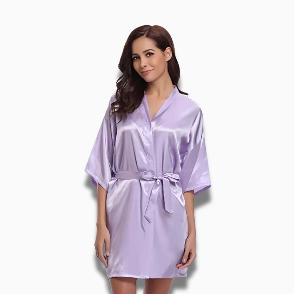 Le Prestige du Peignoir Peignoir Court Satin Femme