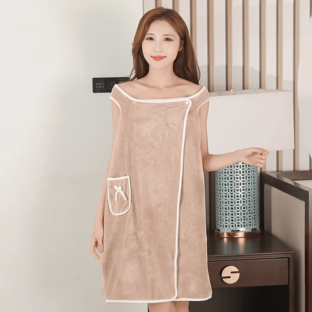 Le Prestige du Peignoir Peignoir de Bain Femme 2 en 1 Serviette