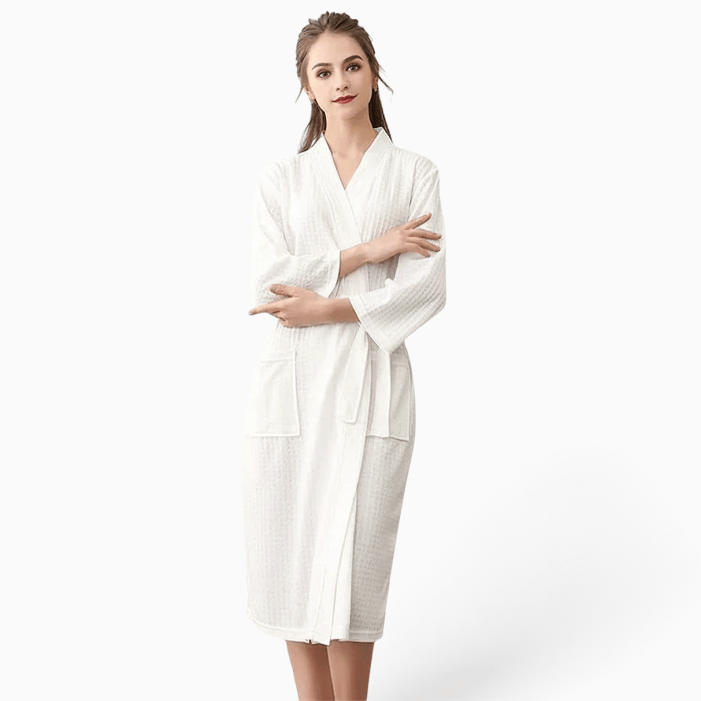 Le Prestige du Peignoir Peignoir de Bain Femme Gaufré