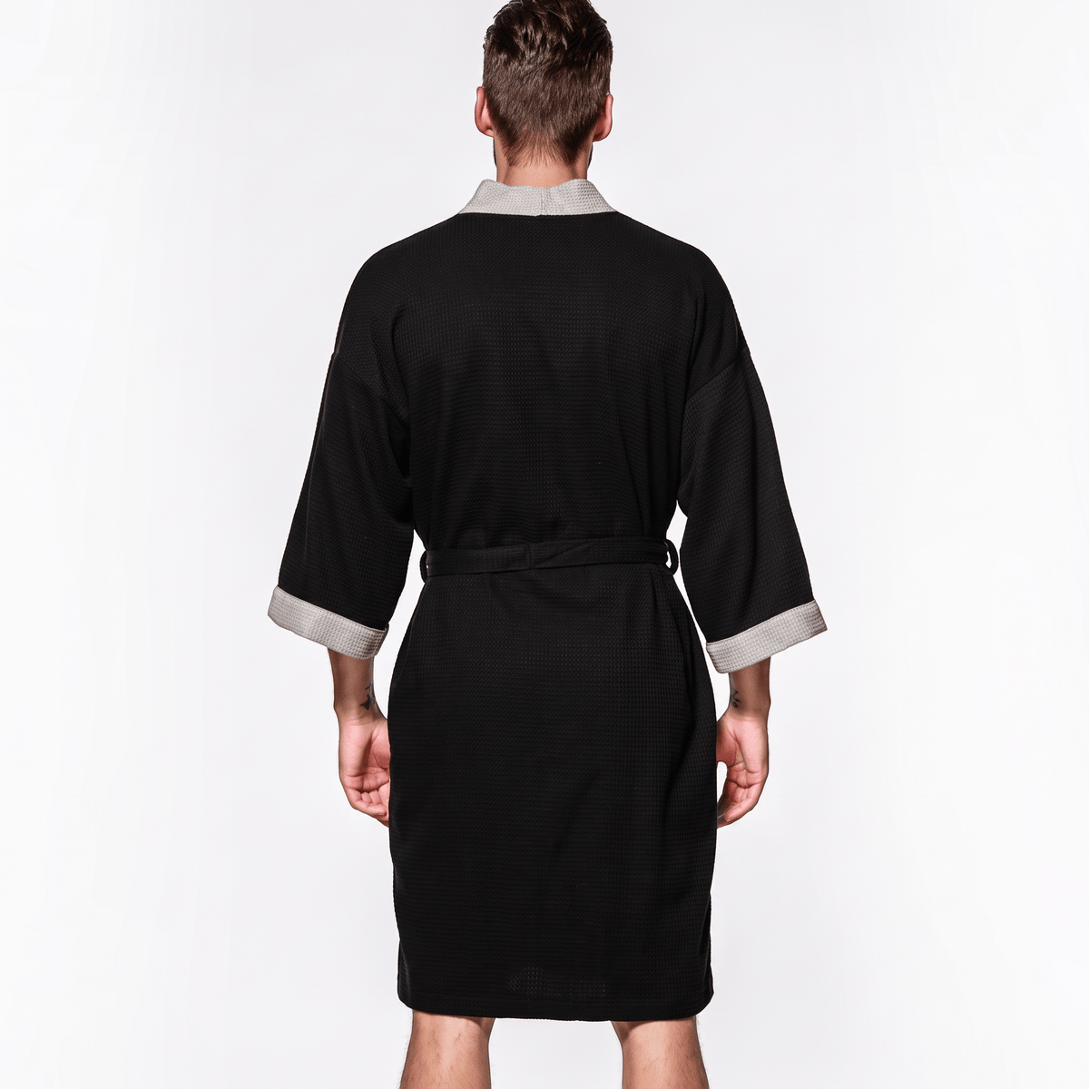 Le Prestige du Peignoir Peignoir de Bain Homme Gaufré Poches