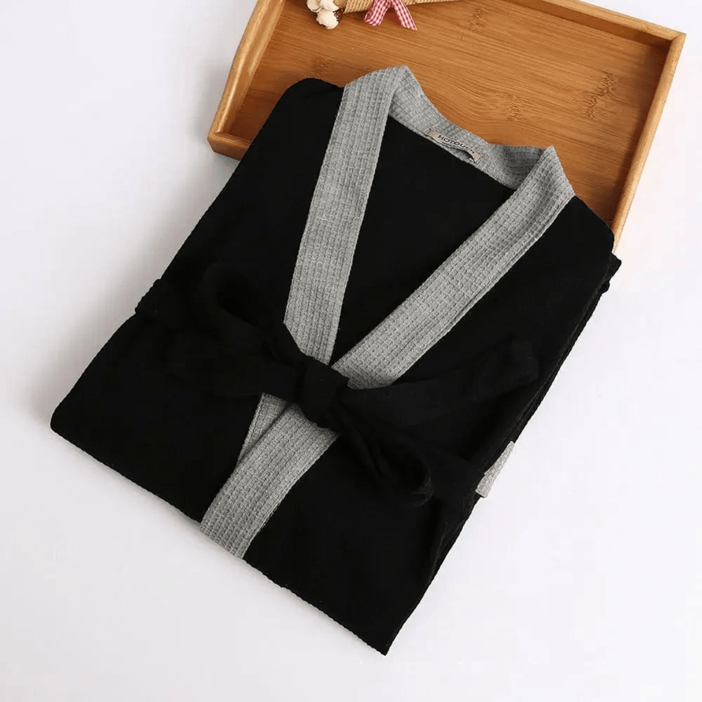 Le Prestige du Peignoir Peignoir de Bain Homme Gaufré Poches