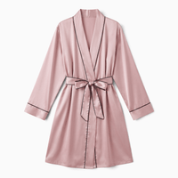 Le Prestige du Peignoir Peignoir Femme Satin Court Léger