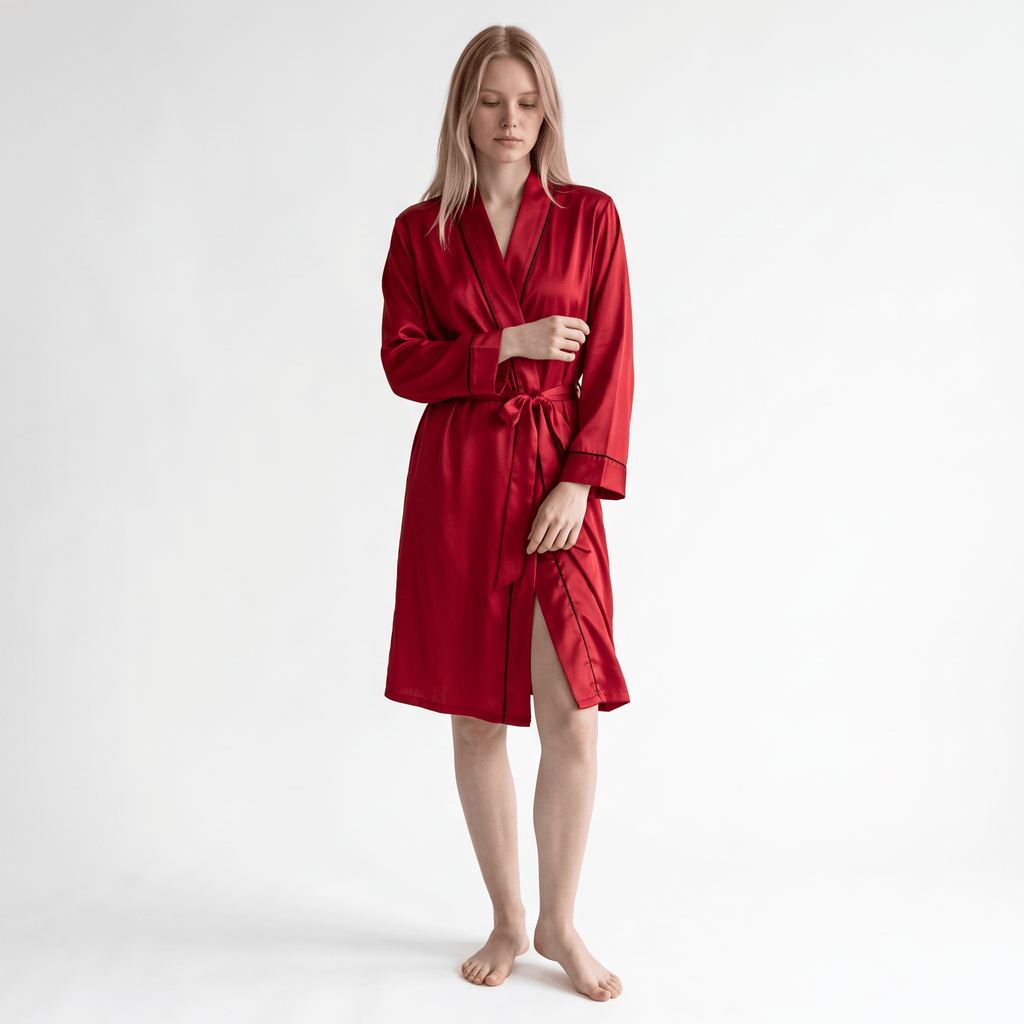 Le Prestige du Peignoir Peignoir Femme Satin Court Léger