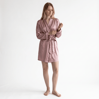Le Prestige du Peignoir Peignoir Femme Satin Court Léger