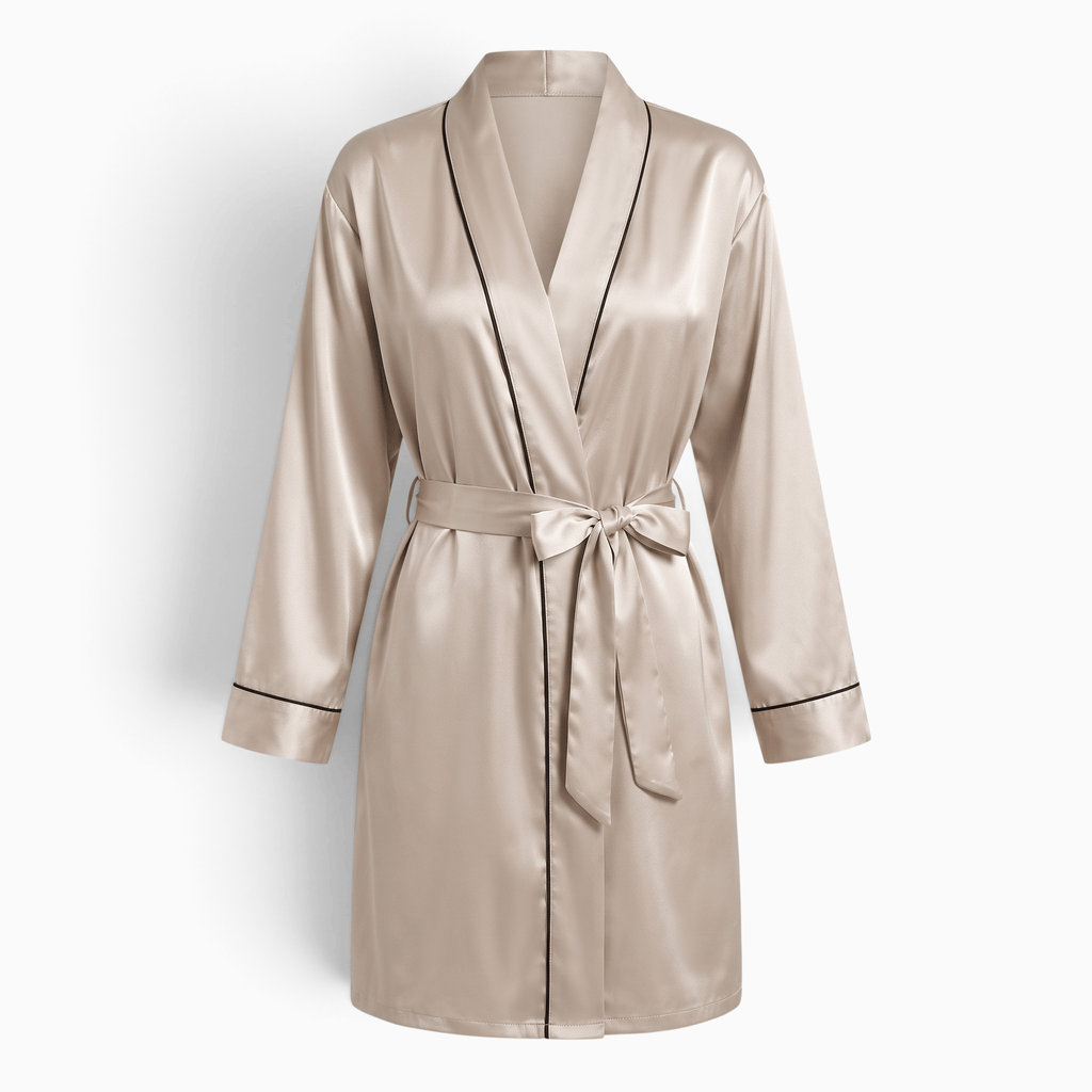 Le Prestige du Peignoir Peignoir Femme Satin Court Léger