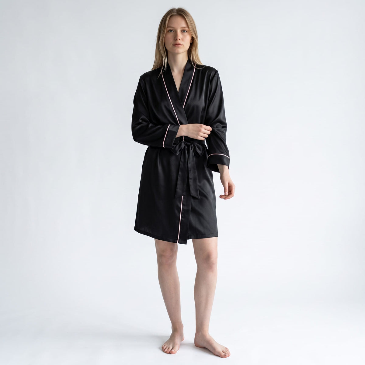 Le Prestige du Peignoir Peignoir Femme Satin Court Léger