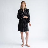 Le Prestige du Peignoir Peignoir Femme Satin Court Léger