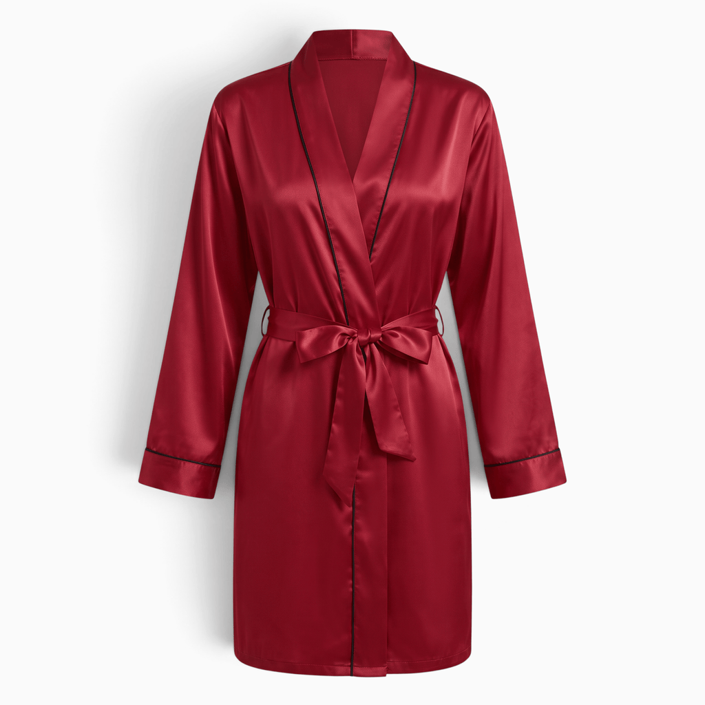 Le Prestige du Peignoir Peignoir Femme Satin Court Léger
