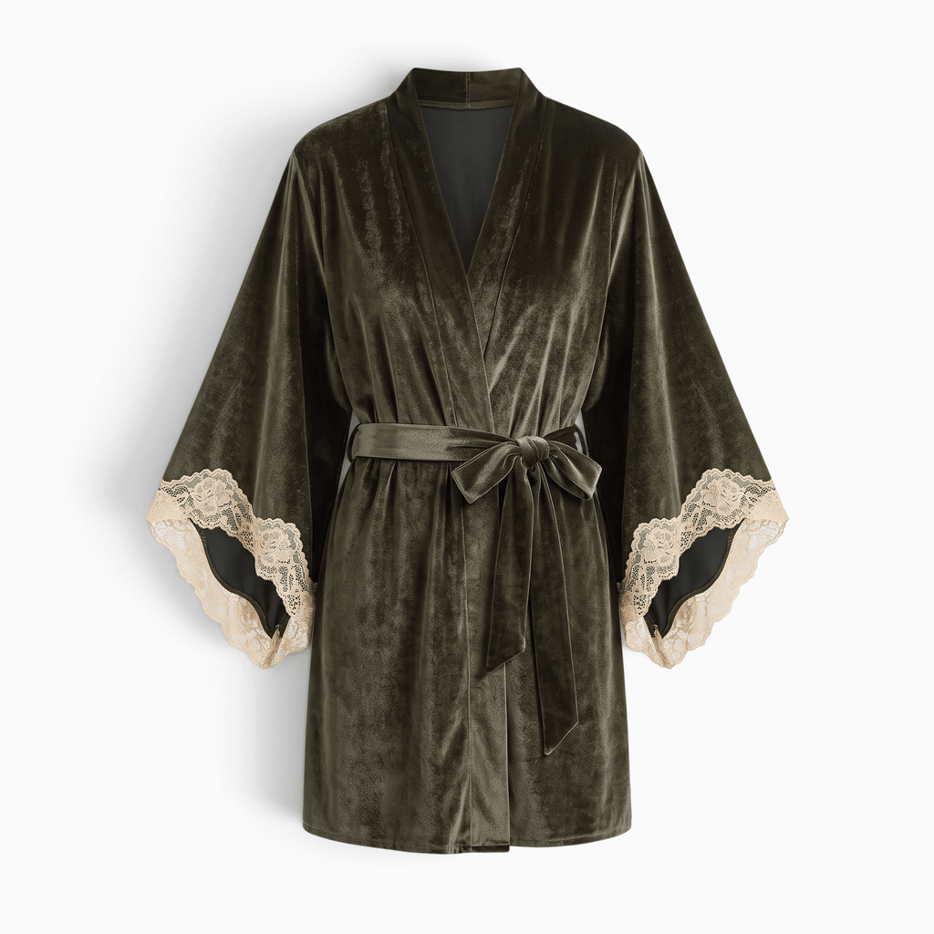 Le Prestige du Peignoir Peignoir Femme Velours Court