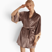 Le Prestige du Peignoir Peignoir Femme Velours Court