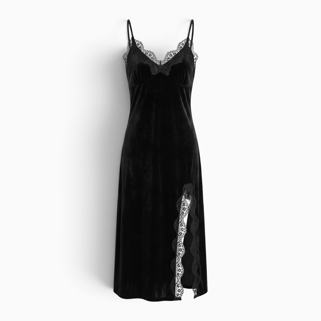 Le Prestige du Peignoir Peignoir Femme Velours Dentelle