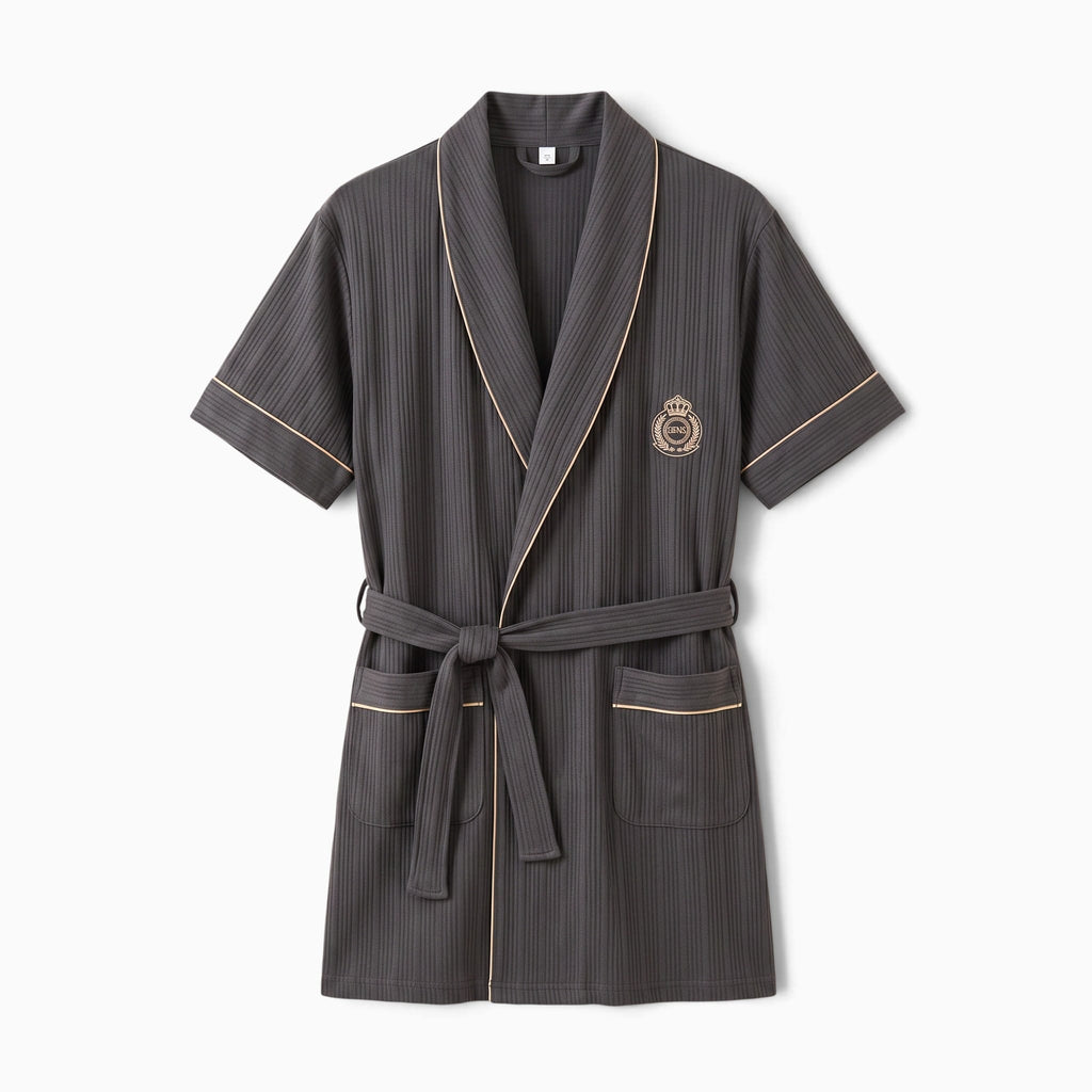 Le Prestige du Peignoir Peignoir Homme à Manches Courtes Confort