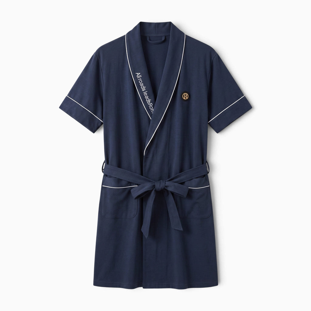 Le Prestige du Peignoir Peignoir Homme Manches Courtes Élégant