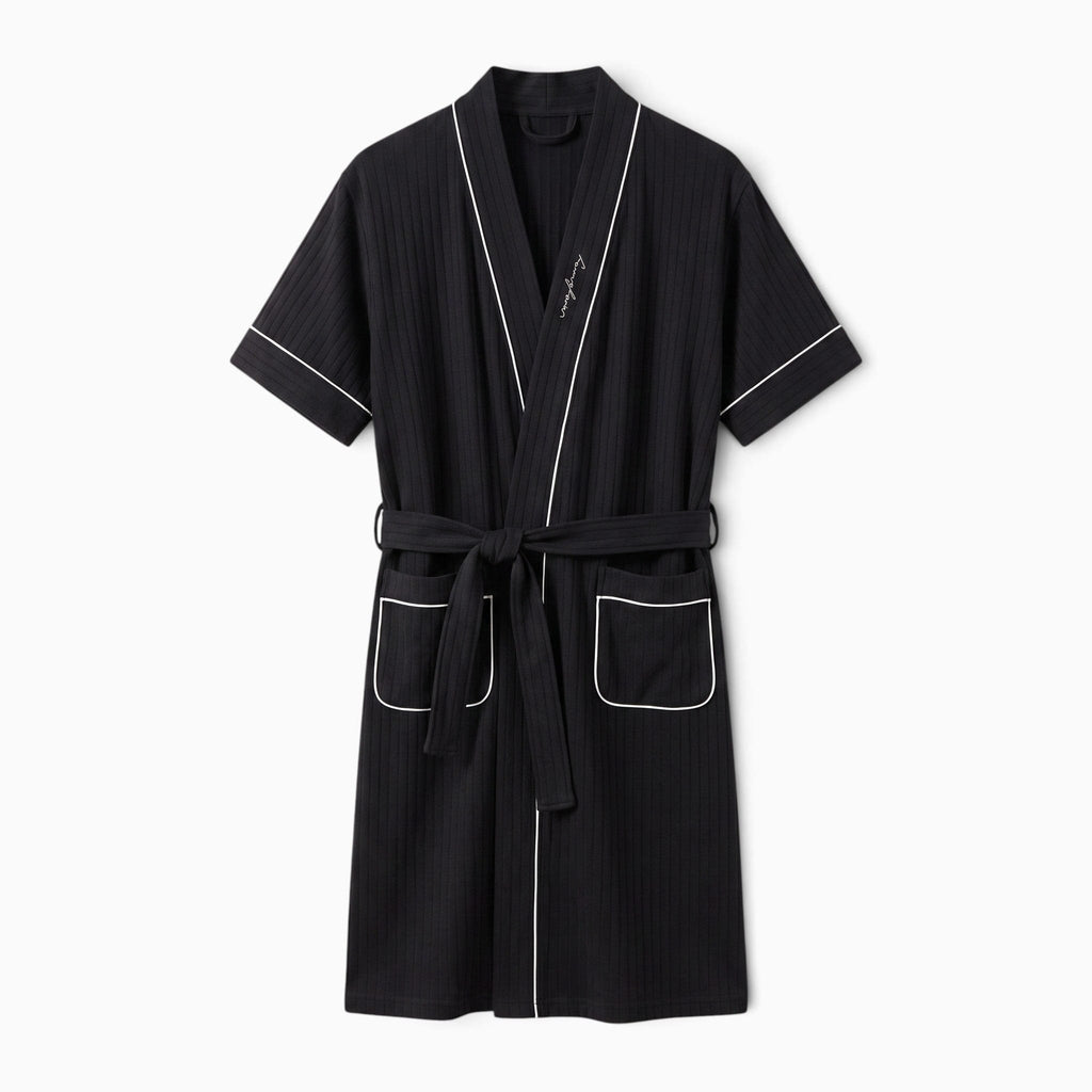 Le Prestige du Peignoir Peignoir Homme Manches Courtes Uni Léger