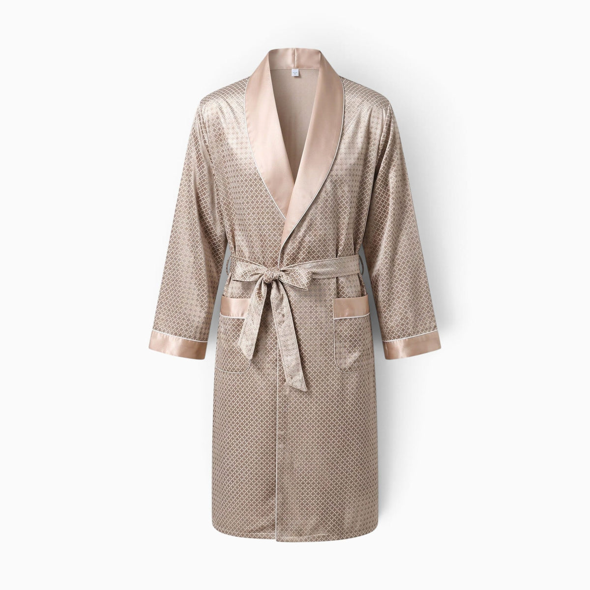 Le Prestige du Peignoir Peignoir Homme Satin à Motifs Or