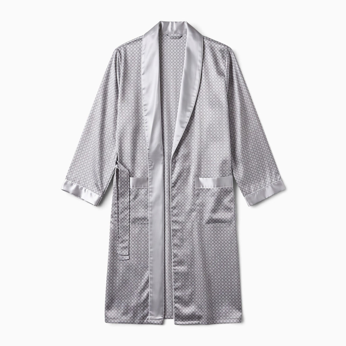 Le Prestige du Peignoir Peignoir Homme Satin Argenté