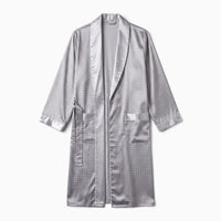 Le Prestige du Peignoir Peignoir Homme Satin Argenté