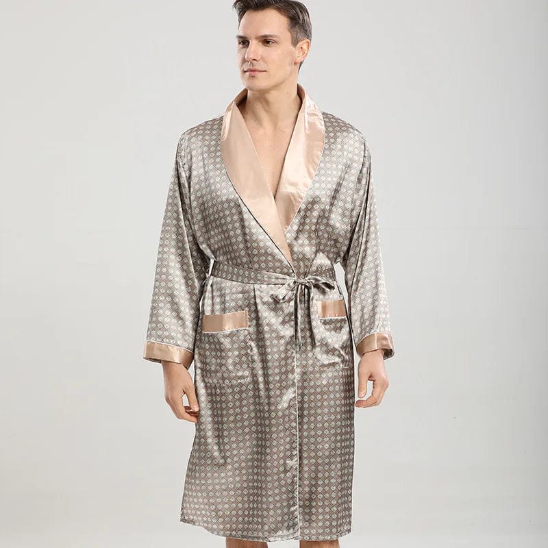 Le Prestige du Peignoir Peignoir Homme Satin Or