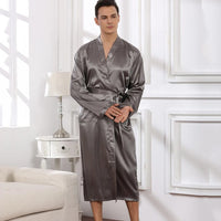 Le Prestige du Peignoir Peignoir Homme Satin Uni Long