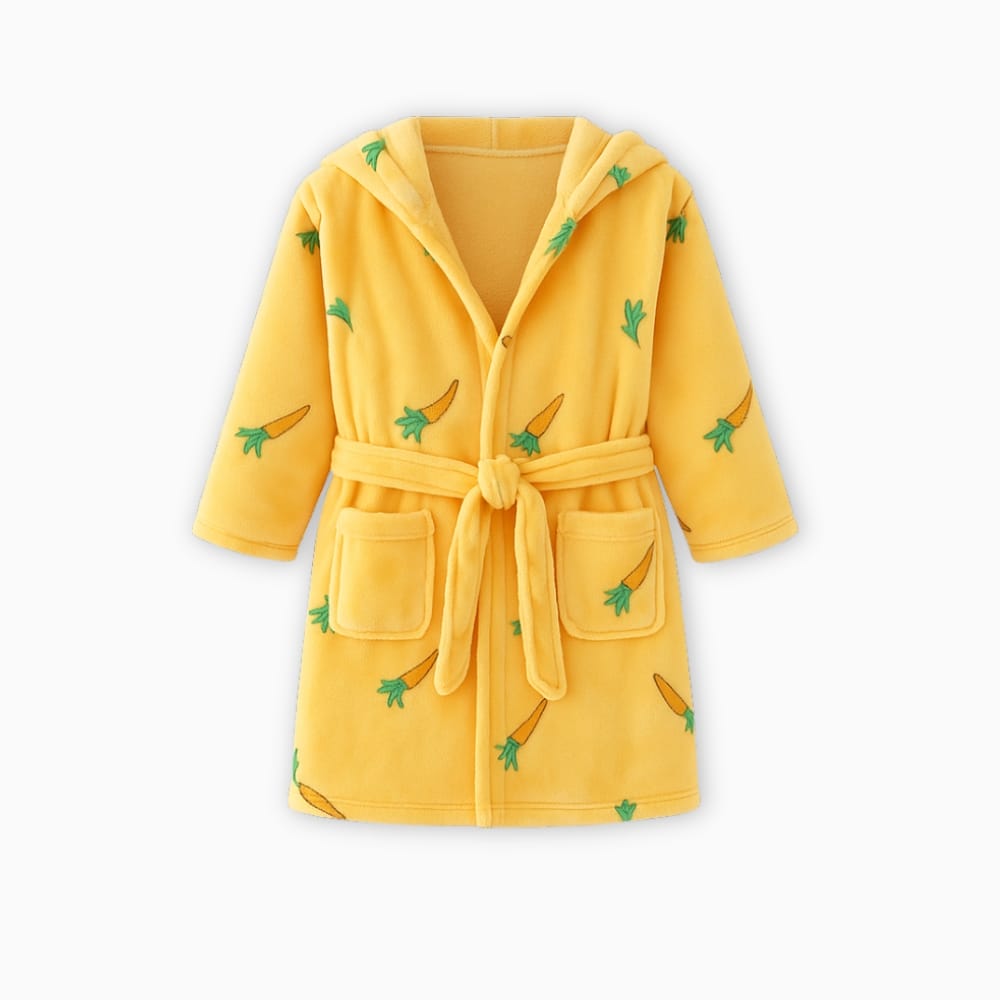 Le Prestige du Peignoir Peignoir Polaire Enfant Carotte
