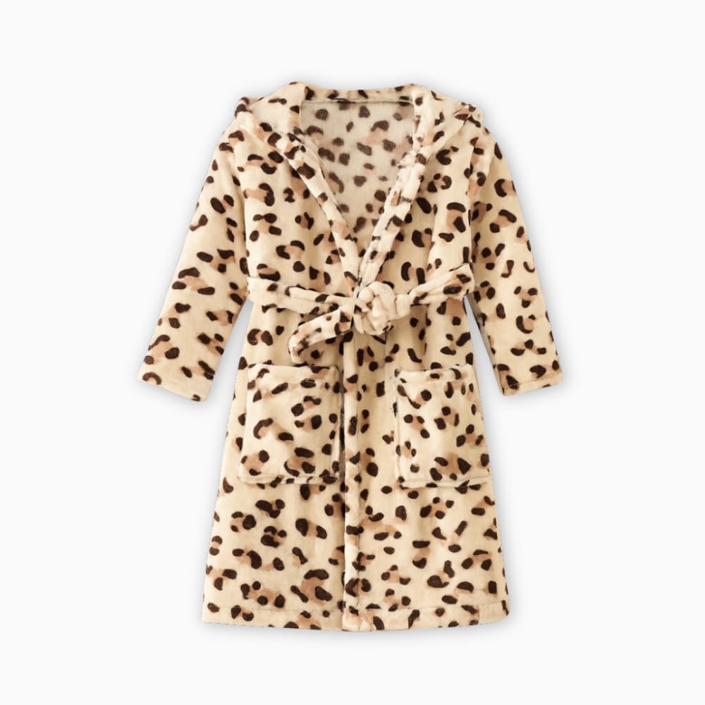 Le Prestige du Peignoir Peignoir Polaire Enfant Léopard