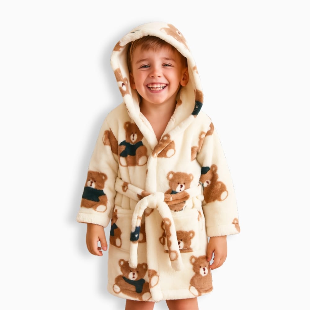 Le Prestige du Peignoir Peignoir Polaire Enfant Oursons