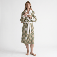 Le Prestige du Peignoir Peignoir Polaire Femme à Carreaux
