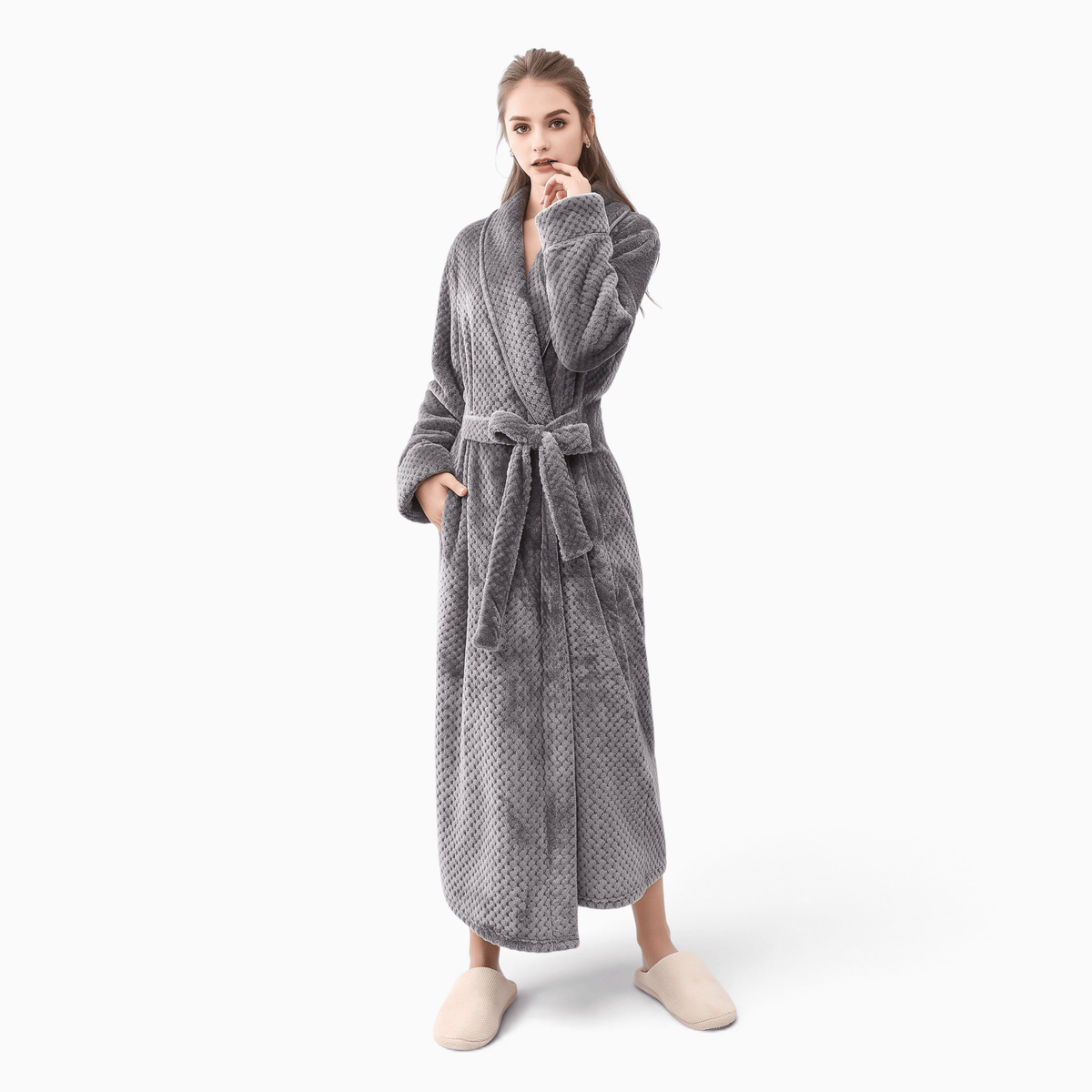 Le Prestige du Peignoir Peignoir Polaire Femme à Poches