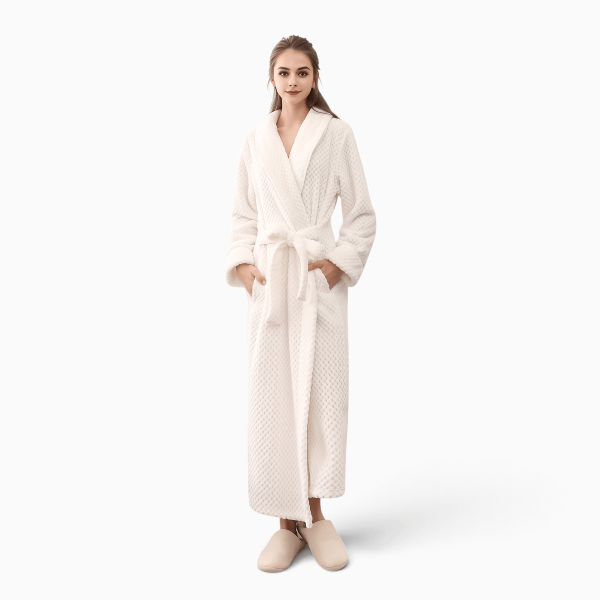 Le Prestige du Peignoir Peignoir Polaire Femme à Poches