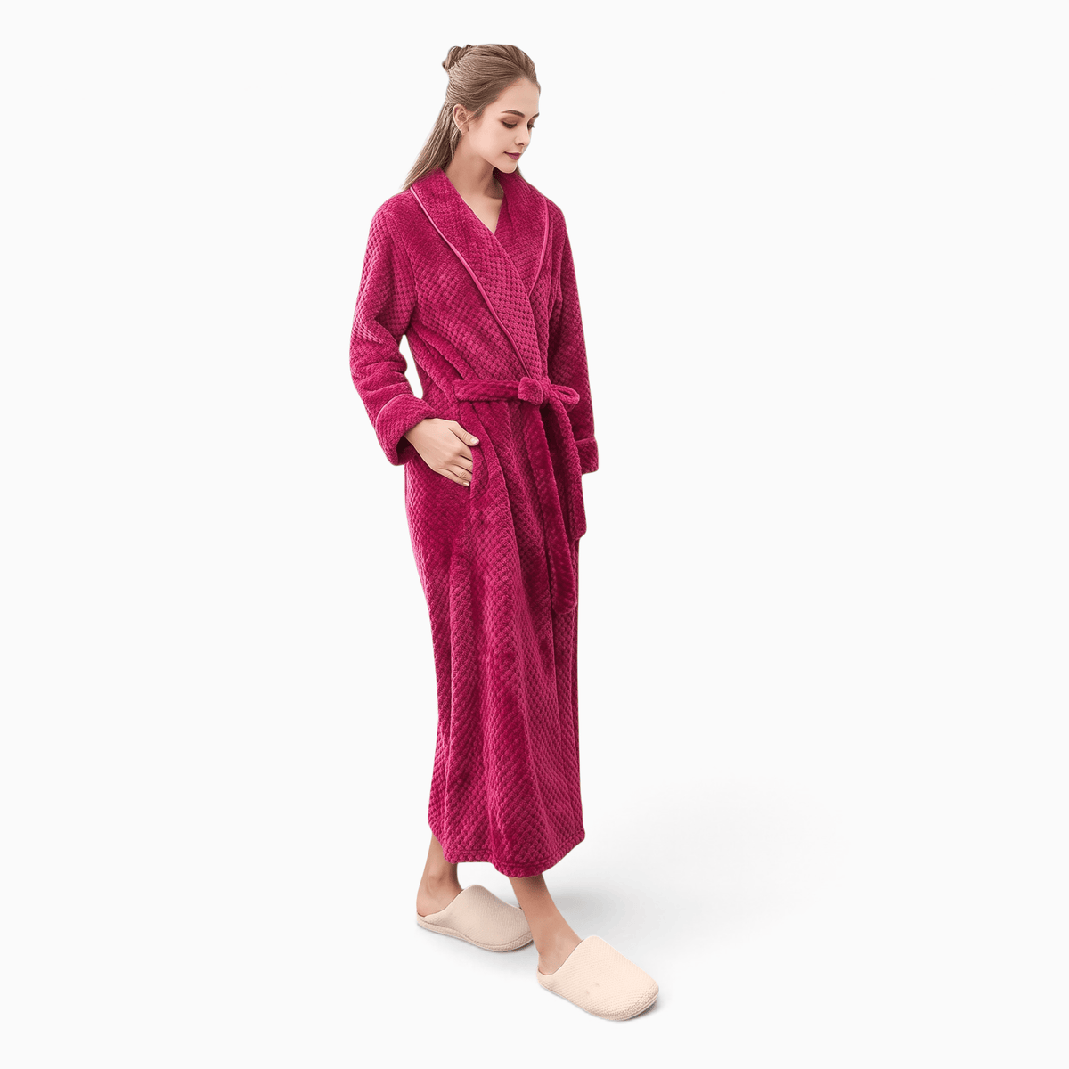 Le Prestige du Peignoir Peignoir Polaire Femme à Poches