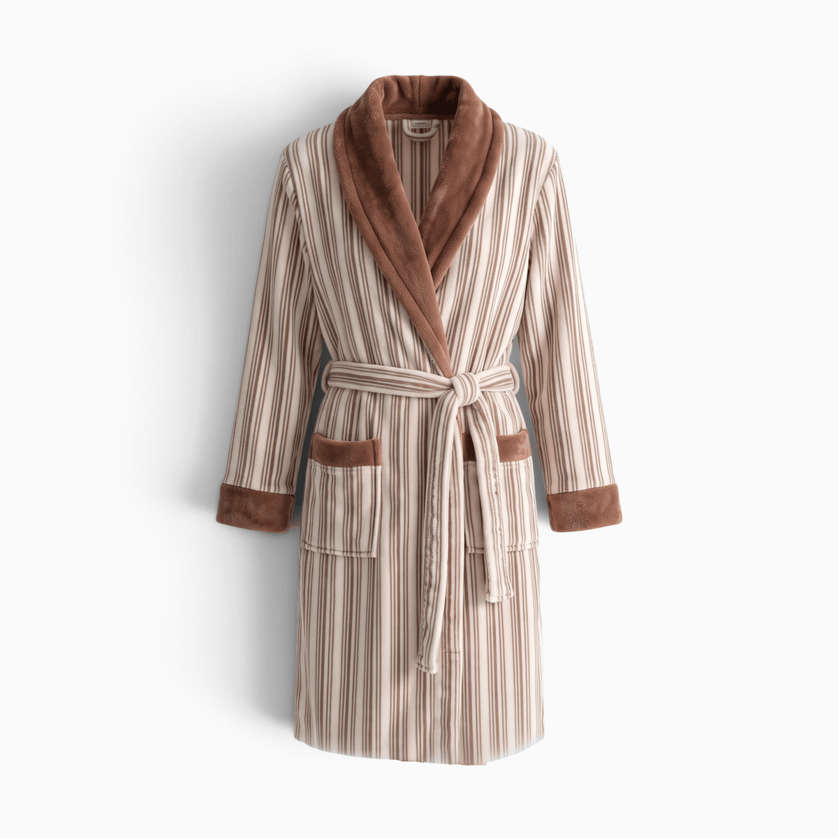 Le Prestige du Peignoir Peignoir Polaire Femme à Rayures