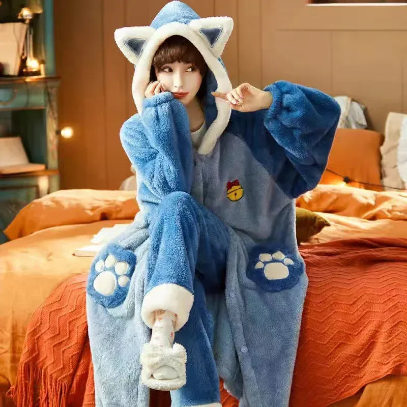 Le Prestige du Peignoir Peignoir Polaire Femme Animaux