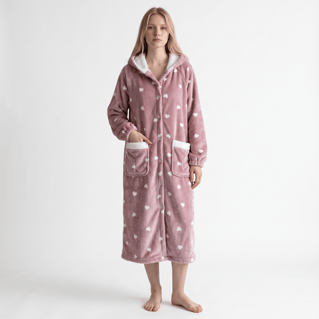 Le Prestige du Peignoir Peignoir Polaire Femme Chaud à Capuche