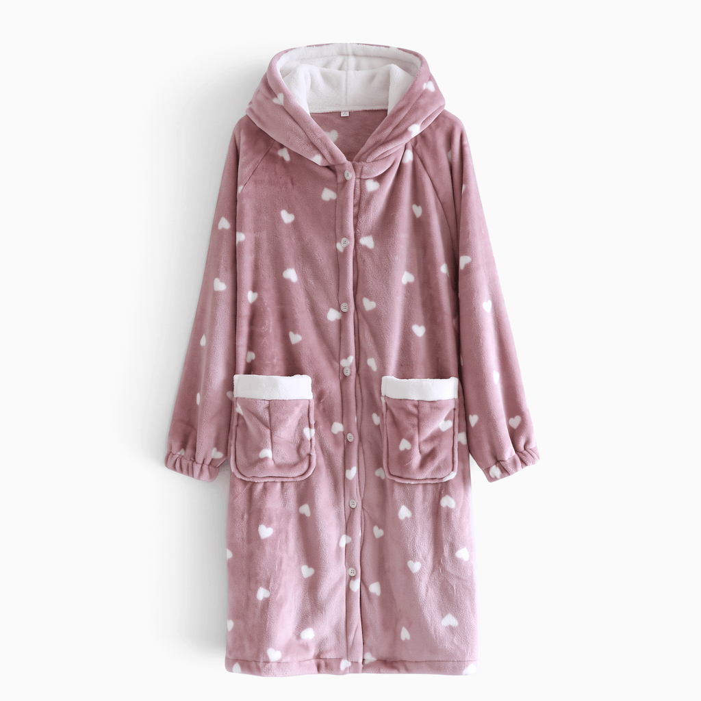 Le Prestige du Peignoir Peignoir Polaire Femme Chaud à Capuche