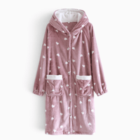 Le Prestige du Peignoir Peignoir Polaire Femme Chaud à Capuche